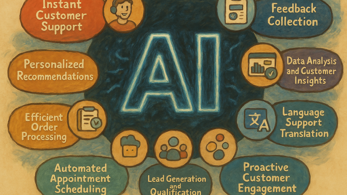 Infographic showing AI chatbot strategies to improve customer satisfaction